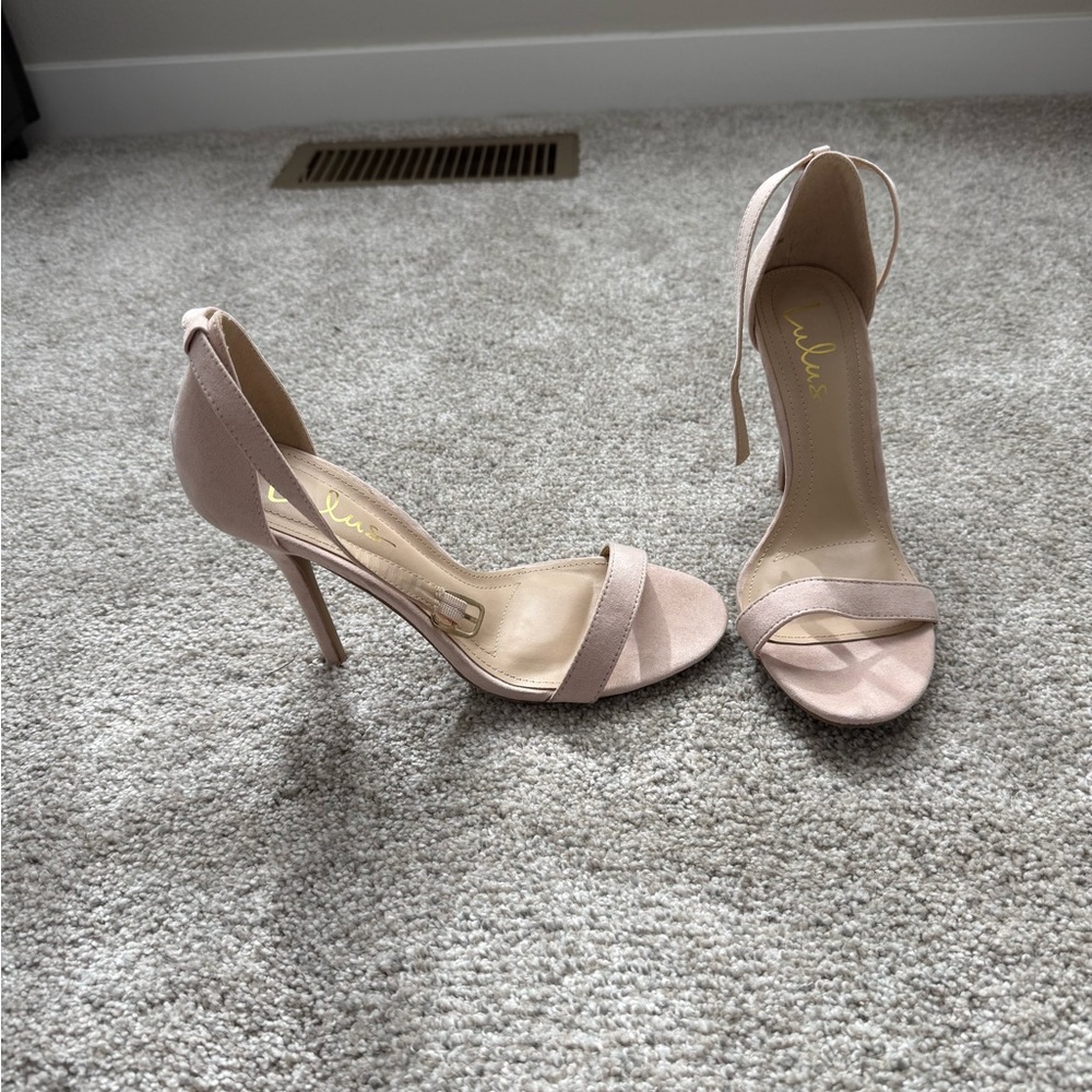 Lulu's Blush Pink High Heel Sandals